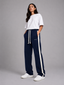 Navy Sweatpants with Side Stripe | Women