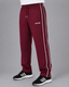 Burgundy Double Stripe Straight Sweatpants | Men