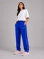 Blue Double Stripe Straight Sweatpants | women