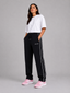 Black Double Stripe Straight Sweatpants | women